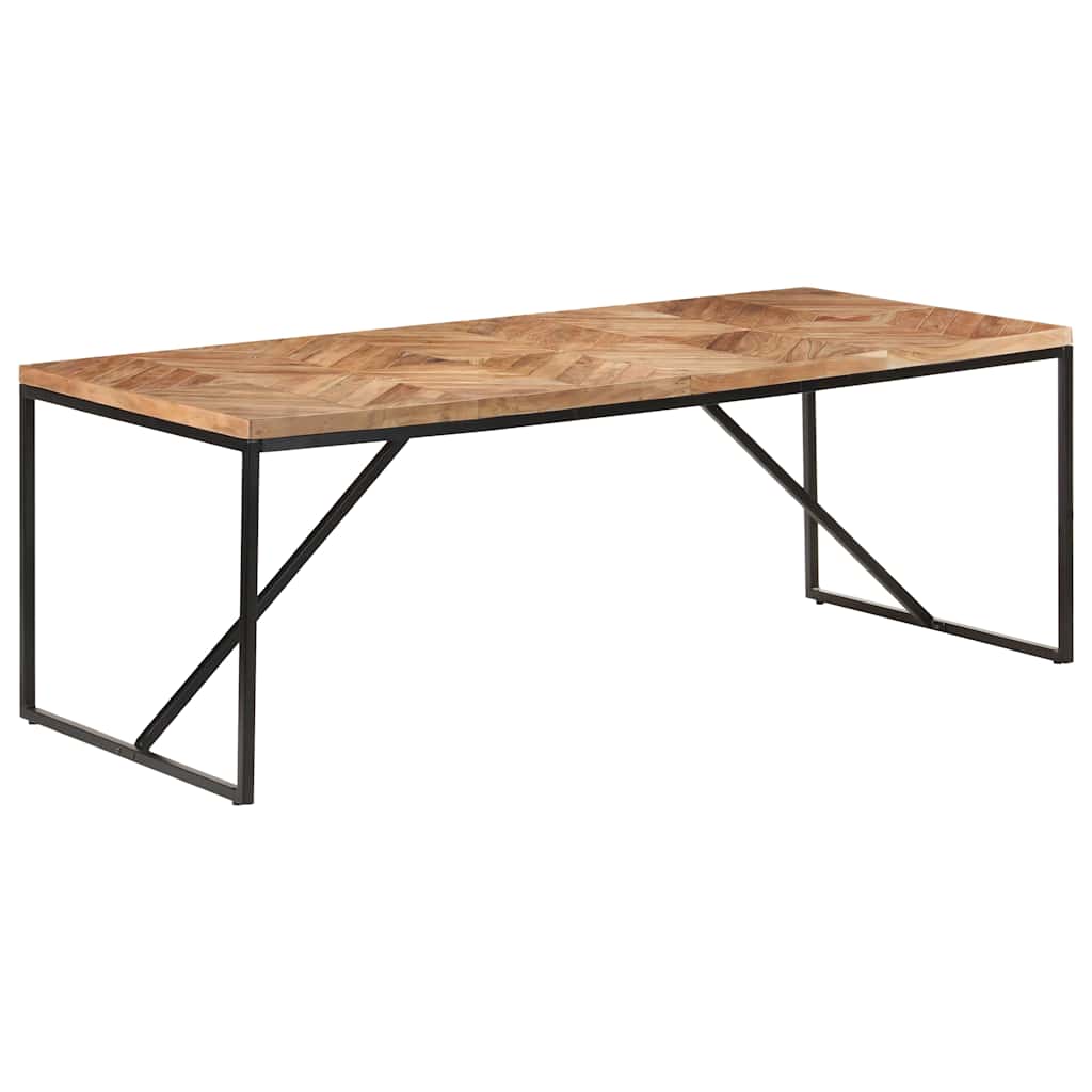 323554 vidaXL Dining Table 200x90x76 cm Solid Acacia and Mango Wood 1