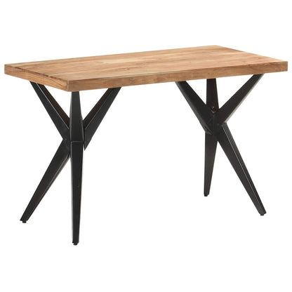 Dining Table Height 76 cm Solid Acacia Wood Bleached 120 cm 60 cm