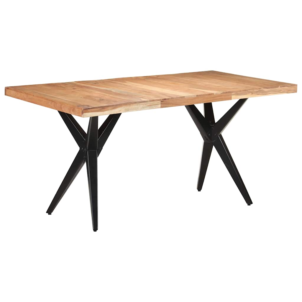Dining Table Height 76 cm Solid Acacia Wood Bleached 160 cm 80 cm