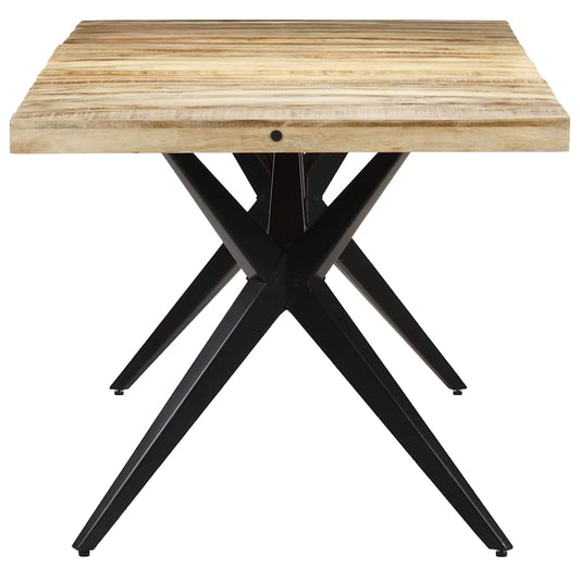 323566 vidaXL Dining Table 160x80x76 cm Rough Mango Wood 2