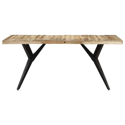 323566 vidaXL Dining Table 160x80x76 cm Rough Mango Wood 3