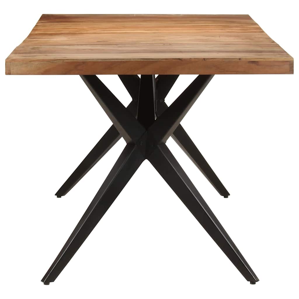 Dining Table Height 76 cm Solid Acacia Wood Bleached 200 cm 90 cm