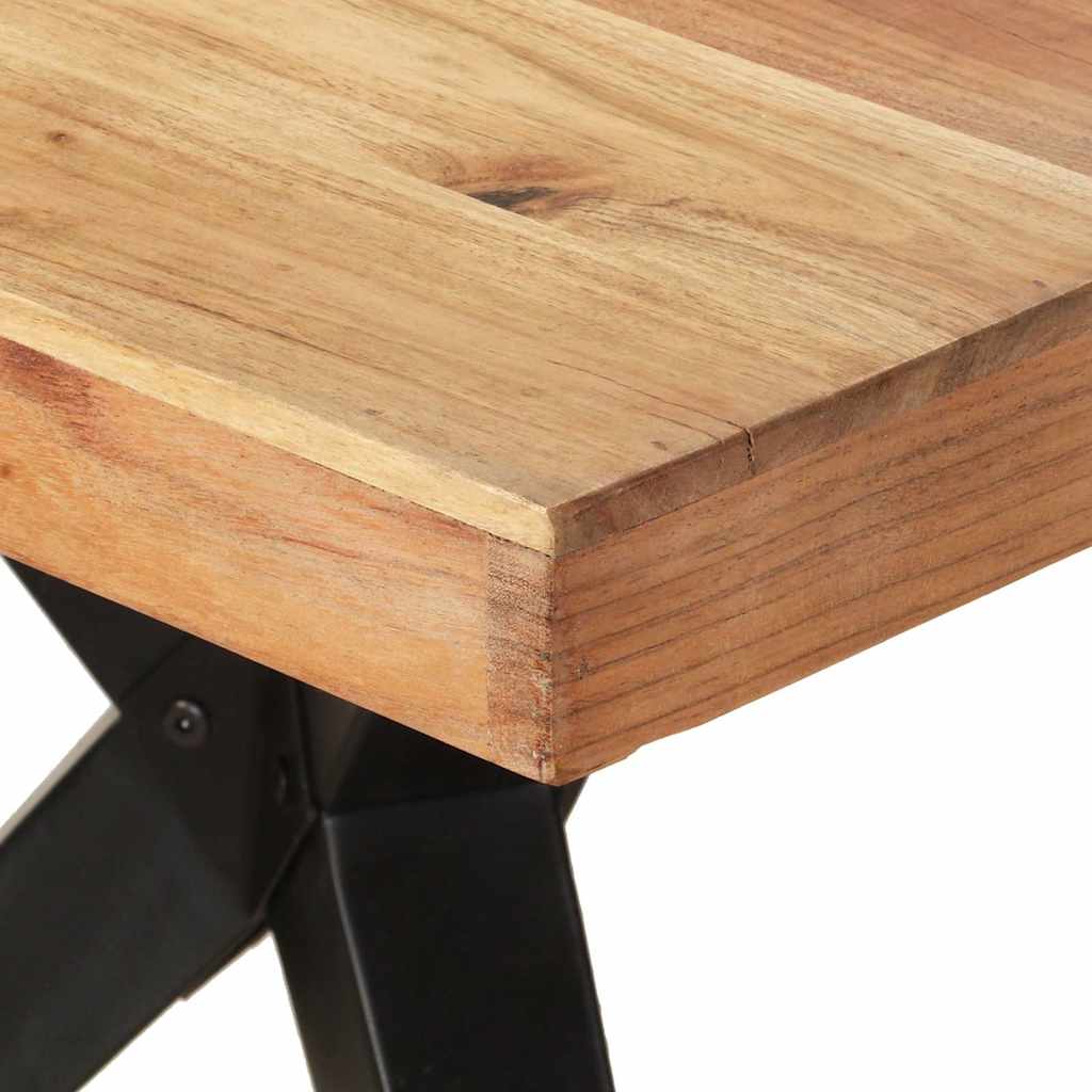 323571 vidaXL Dining Table 200x90x76 cm Solid Acacia Wood 5