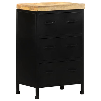 vidaXL Sideboard | Black | Rough mango wood | Medium | Industrial Sideboard 1