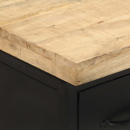 vidaXL Sideboard | Black | Rough mango wood | Medium | Industrial Sideboard 5