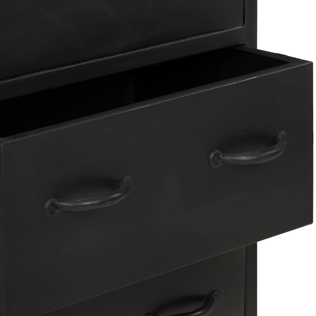 vidaXL Sideboard | Black | Rough mango wood | Medium | Industrial Sideboard 6