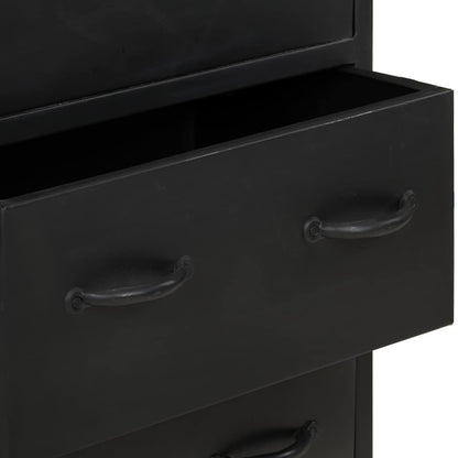 vidaXL Sideboard | Black | Rough mango wood | Medium | Industrial Sideboard 6