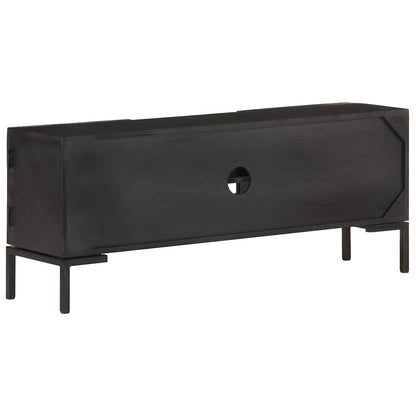 vidaXL TV Cabinet | Black | Solid mango wood, powder-coated steel | 115 cm 3