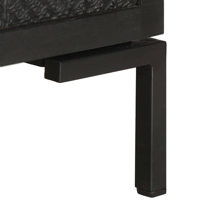 vidaXL TV Cabinet | Black | Solid mango wood, powder-coated steel | 115 cm 5