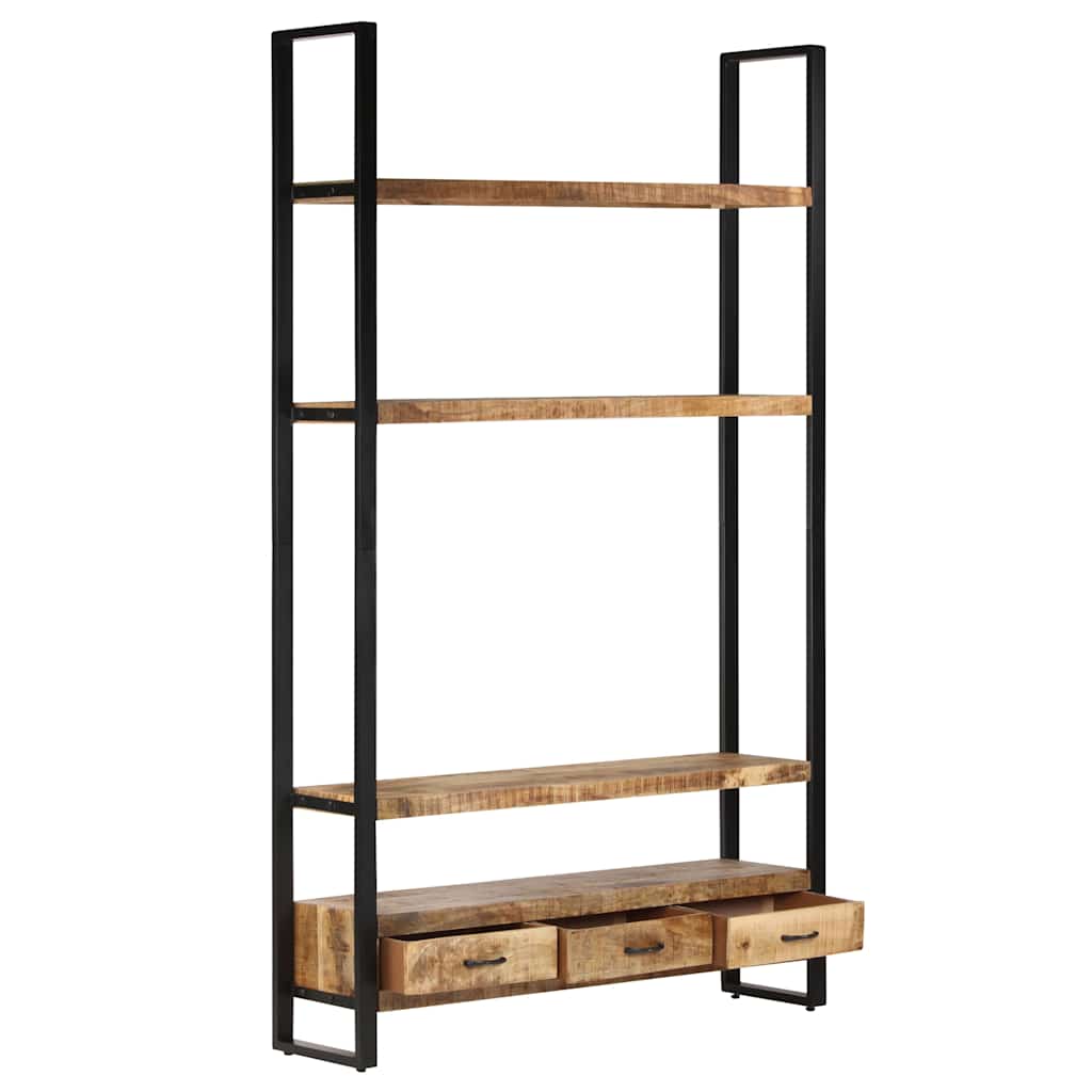 321052 vidaXL Bookshelf 118x30x200 cm Solid Rough Mango Wood 2