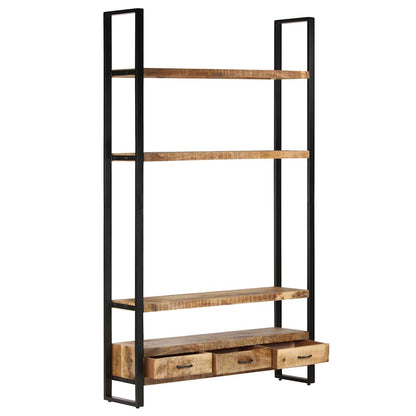 Bookshelf 118x30x200 cm Solid rough mango wood