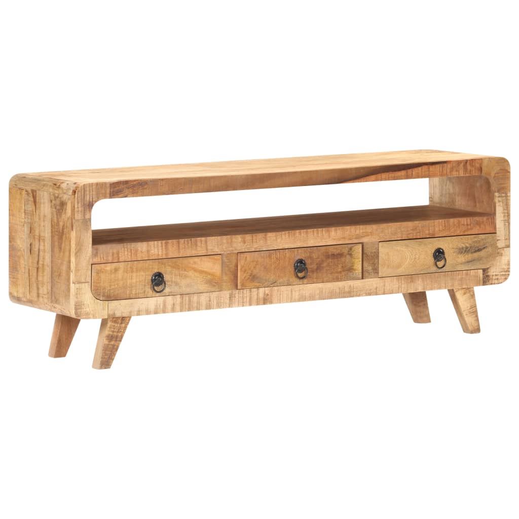 vidaXL TV Cabinet | Brown | Solid rough mango wood | 117x30x41 cm | TV Cabinet 1