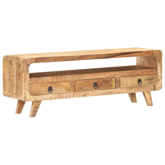 vidaXL TV Cabinet | Brown | Solid rough mango wood | 117x30x41 cm | TV Cabinet 1