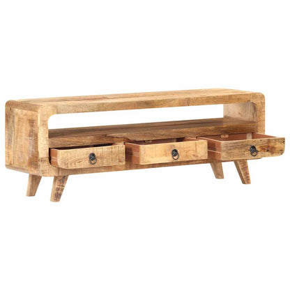 vidaXL TV Cabinet | Brown | Solid rough mango wood | 117x30x41 cm | TV Cabinet 2