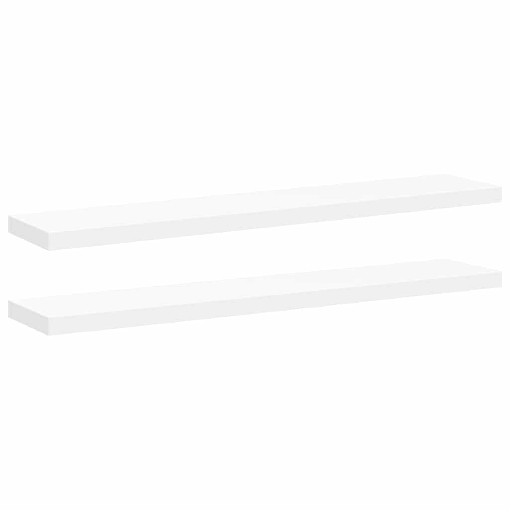 Floating Wall Shelves 120x23.5x3.8 cm MDF 2 pcs White