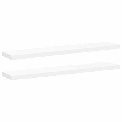 Floating Wall Shelves 120x23.5x3.8 cm MDF 2 pcs White