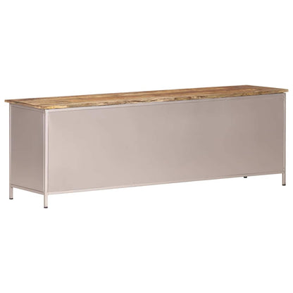 vidaXL TV Cabinet | Rough Mango Wood with Iron Accents 4