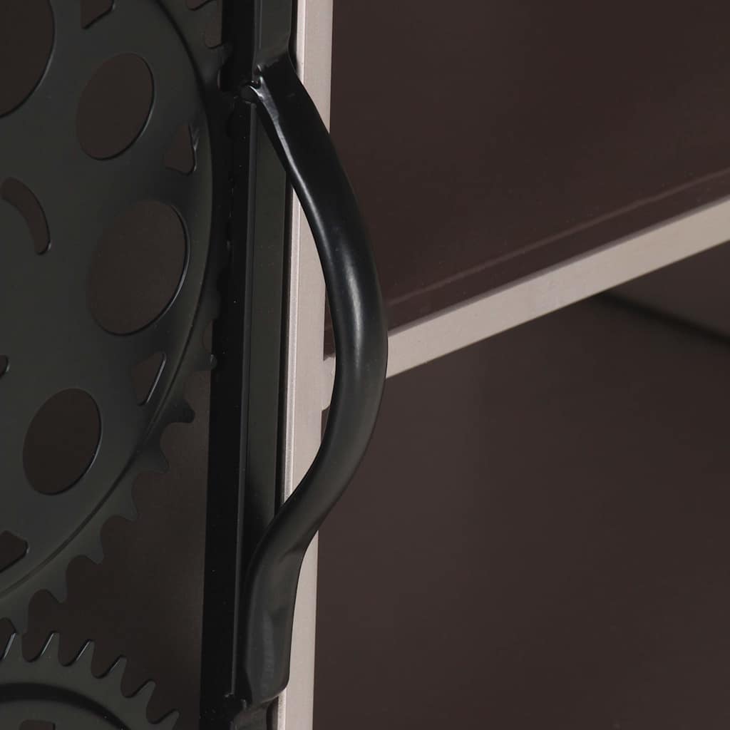 vidaXL TV Cabinet | Rough Mango Wood with Iron Accents 6