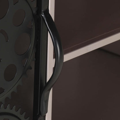 vidaXL TV Cabinet | Rough Mango Wood with Iron Accents 6
