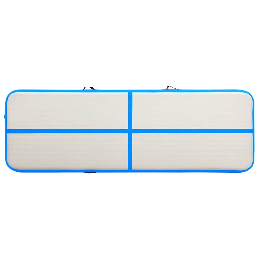 vidaXL Inflatable Gymnastics Mat with Pump 500x100x15 cm PVC Blue 4