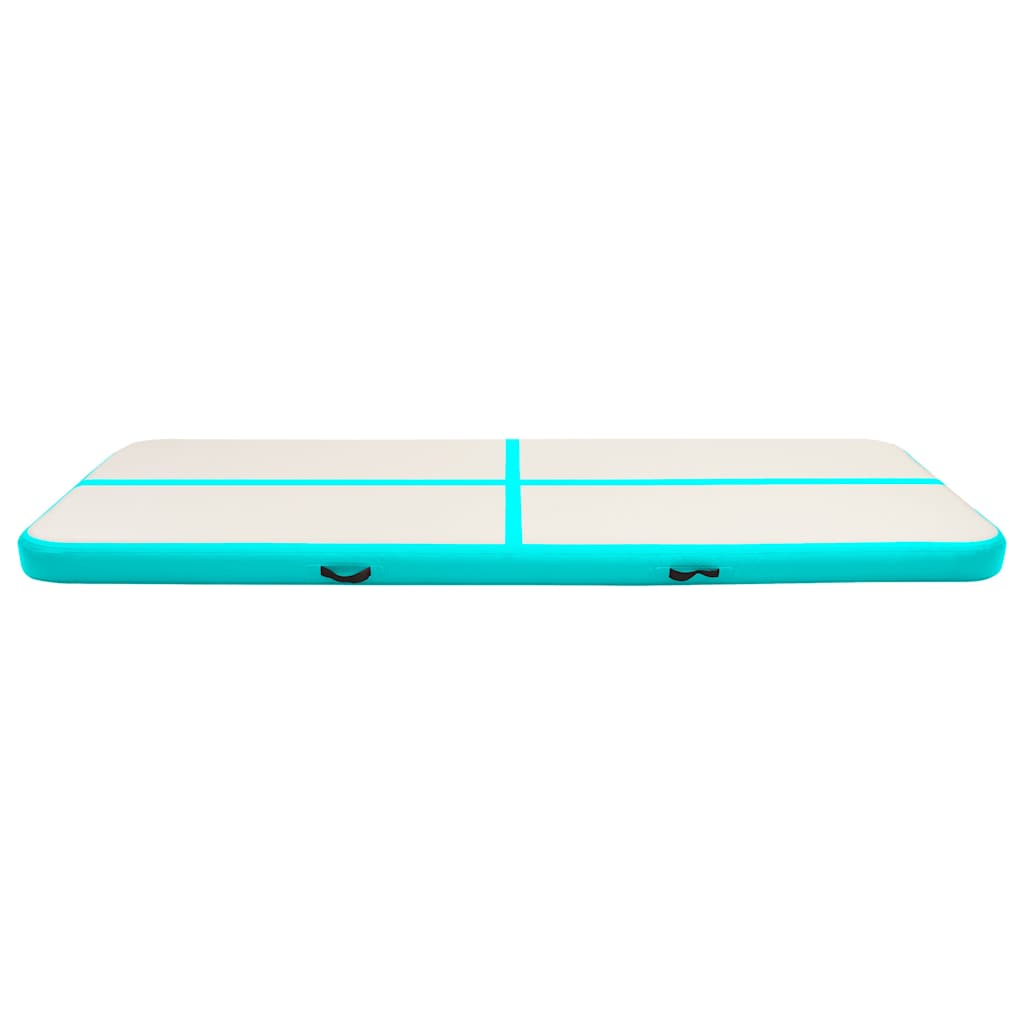 vidaXL Inflatable Gymnastics Mat with Pump 500x100x15 cm PVC Green 3