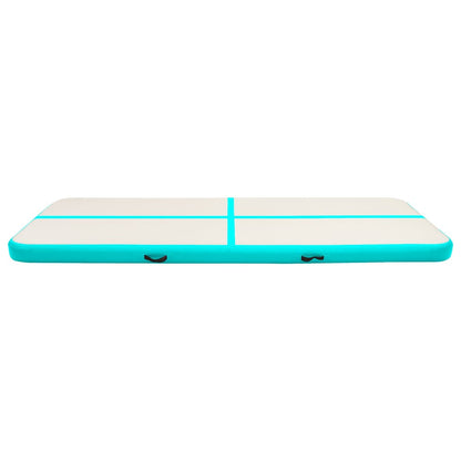 vidaXL Inflatable Gymnastics Mat with Pump 500x100x15 cm PVC Green 3