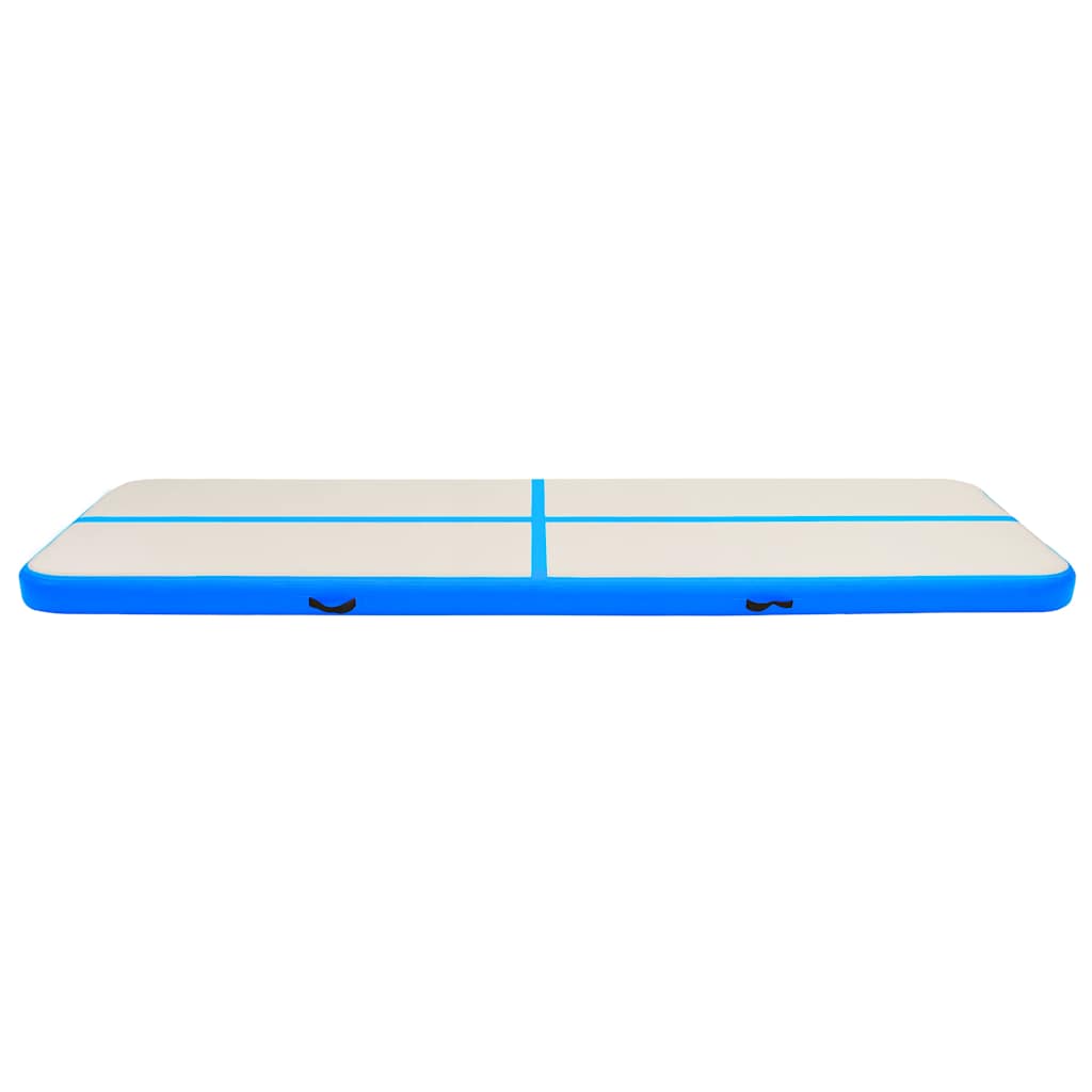 vidaXL Inflatable Gymnastics Mat with Pump 600x100x15 cm PVC Blue 3