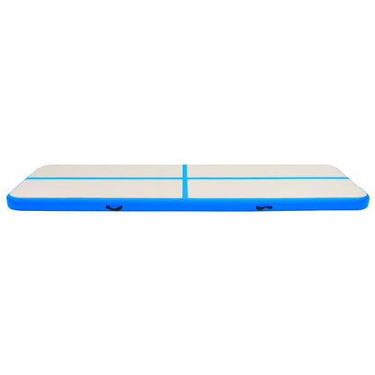vidaXL Inflatable Gymnastics Mat with Pump 600x100x15 cm PVC Blue 3