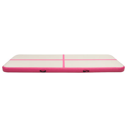 vidaXL Inflatable Gymnastics Mat with Pump 500x100x20 cm PVC Pink 3