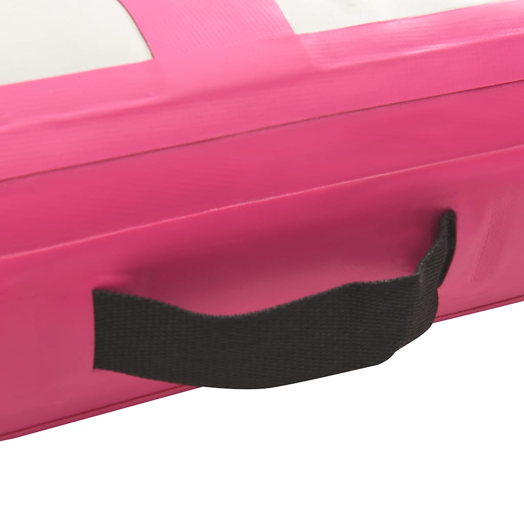 vidaXL Inflatable Gymnastics Mat with Pump 500x100x20 cm PVC Pink 5