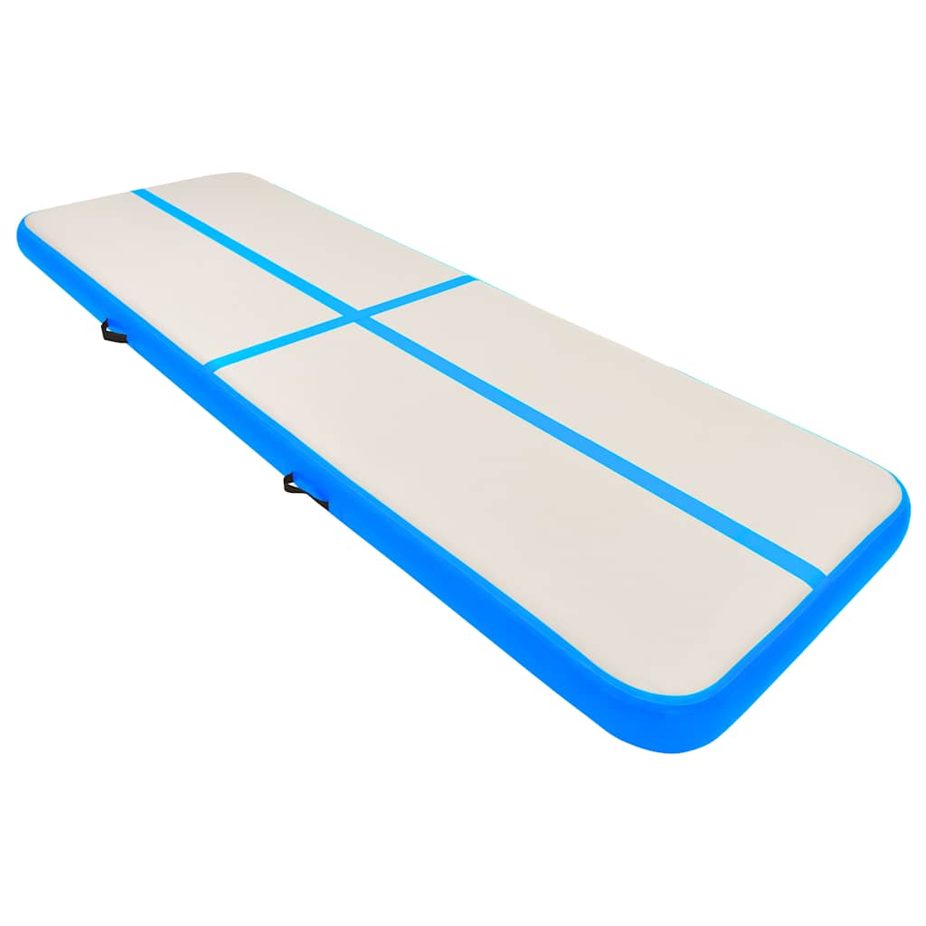 vidaXL Inflatable Gymnastics Mat with Pump 500x100x20 cm PVC Blue 2