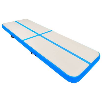 vidaXL Inflatable Gymnastics Mat with Pump 500x100x20 cm PVC Blue 2