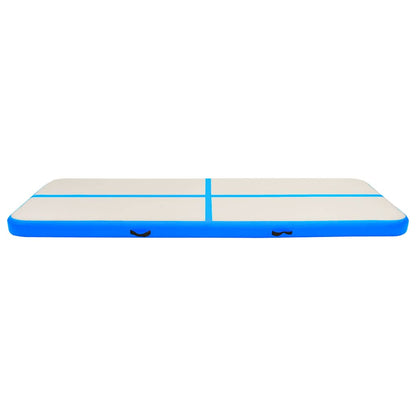 vidaXL Inflatable Gymnastics Mat with Pump 500x100x20 cm PVC Blue 3