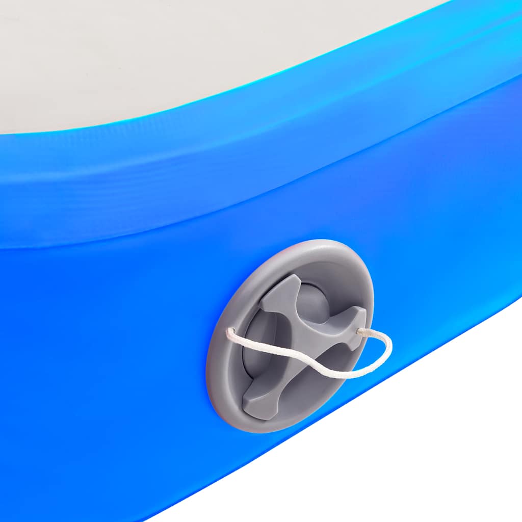 vidaXL Inflatable Gymnastics Mat with Pump 500x100x20 cm PVC Blue 6
