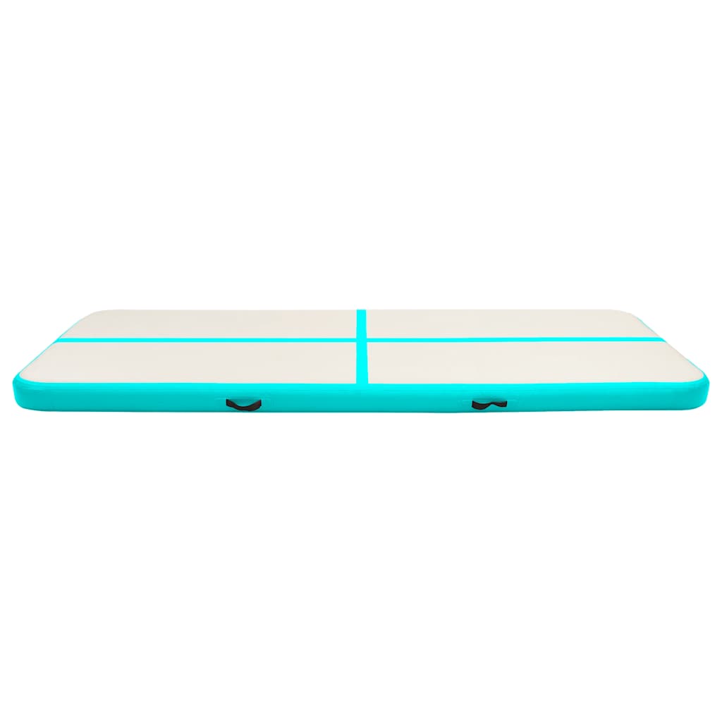 vidaXL Inflatable Gymnastics Mat with Pump 500x100x20 cm PVC Green 3