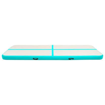 vidaXL Inflatable Gymnastics Mat with Pump 500x100x20 cm PVC Green 3