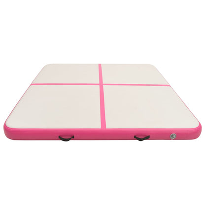 vidaXL Inflatable Gymnastics Mat with Pump 200x200x10 cm PVC Pink 3