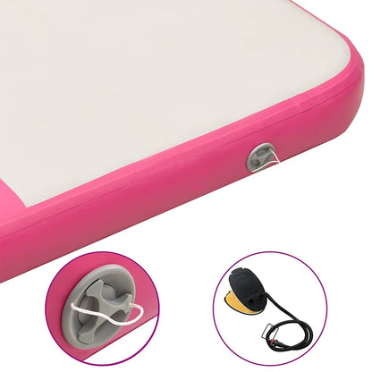 vidaXL Inflatable Gymnastics Mat with Pump 200x200x10 cm PVC Pink 6