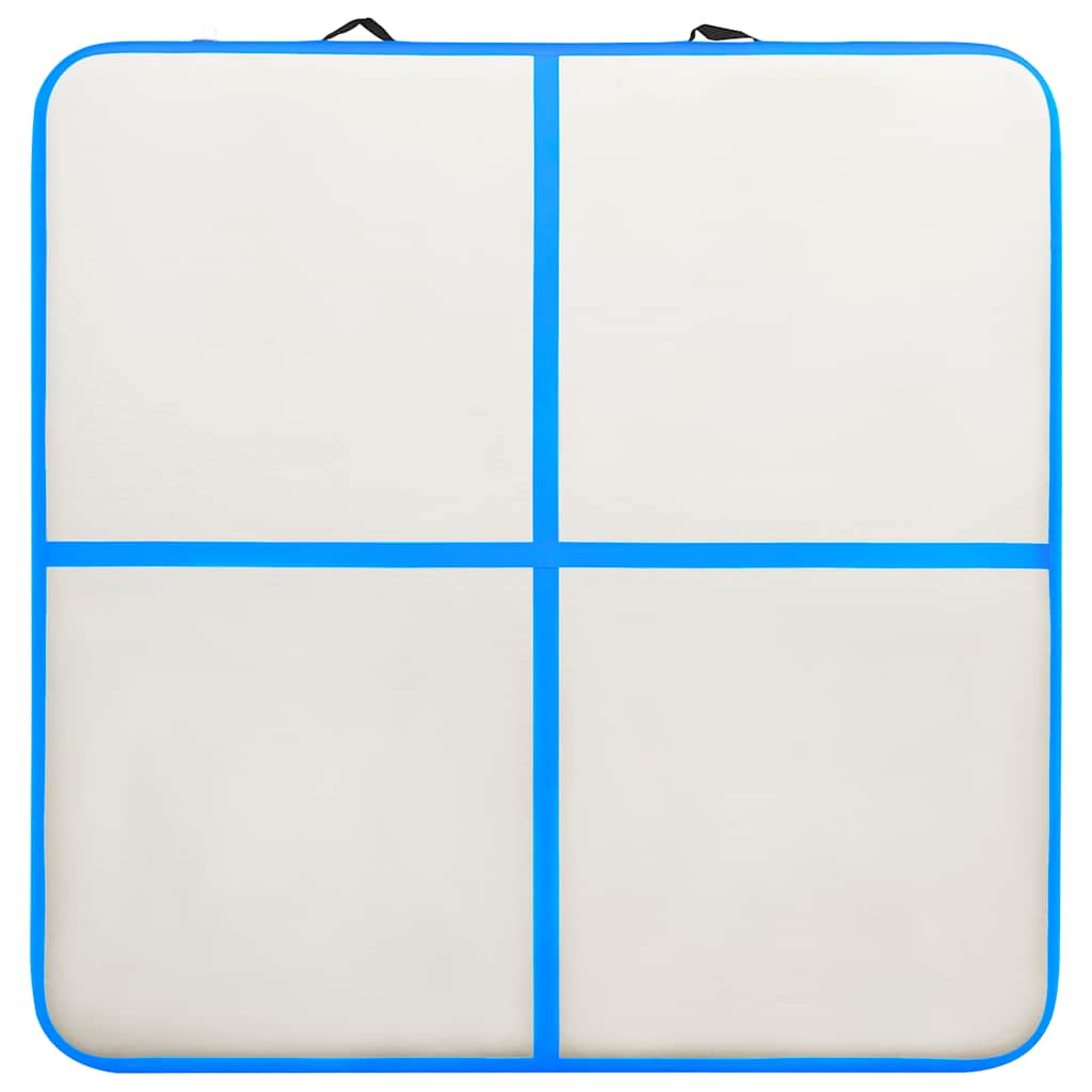 vidaXL Inflatable Gymnastics Mat with Pump 200x200x20 cm PVC Blue 4