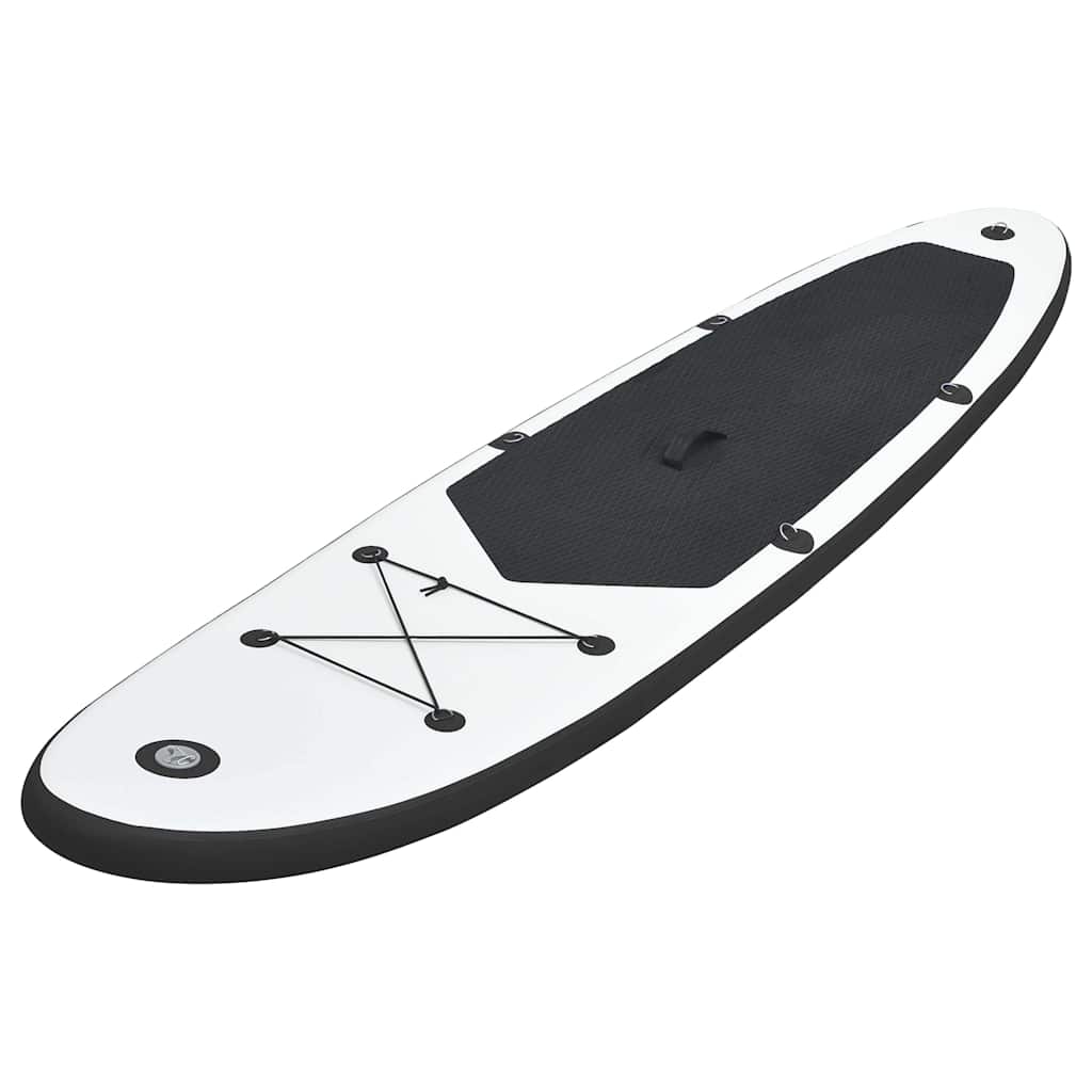 vidaXL Inflatable Stand Up Paddle Board Set Black and White 2