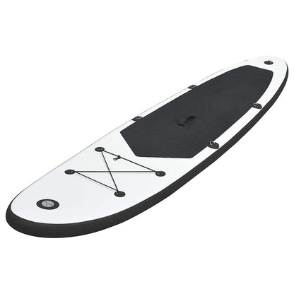 vidaXL Inflatable Stand Up Paddle Board Set Black and White 2
