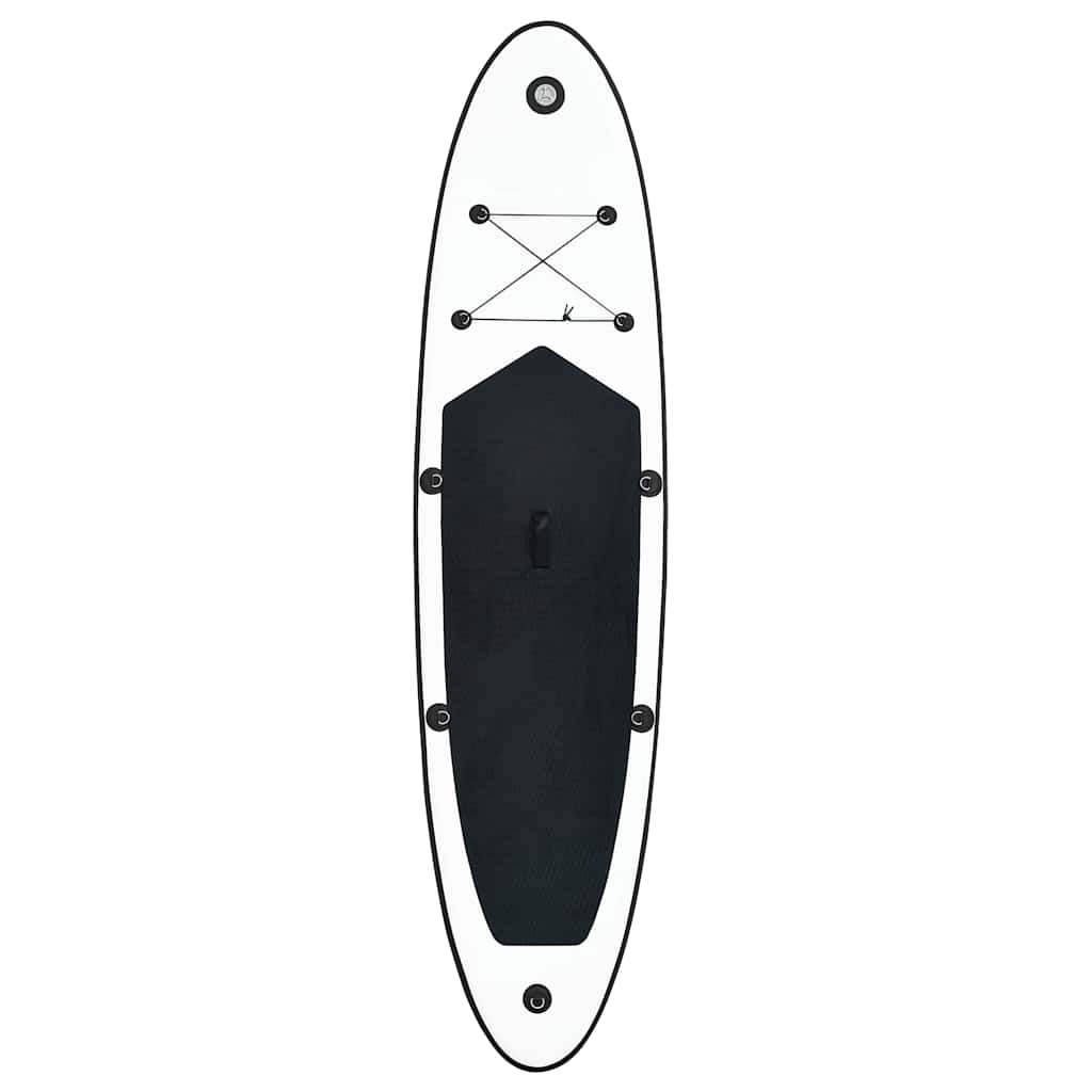 vidaXL Inflatable Stand Up Paddle Board Set Black and White 3