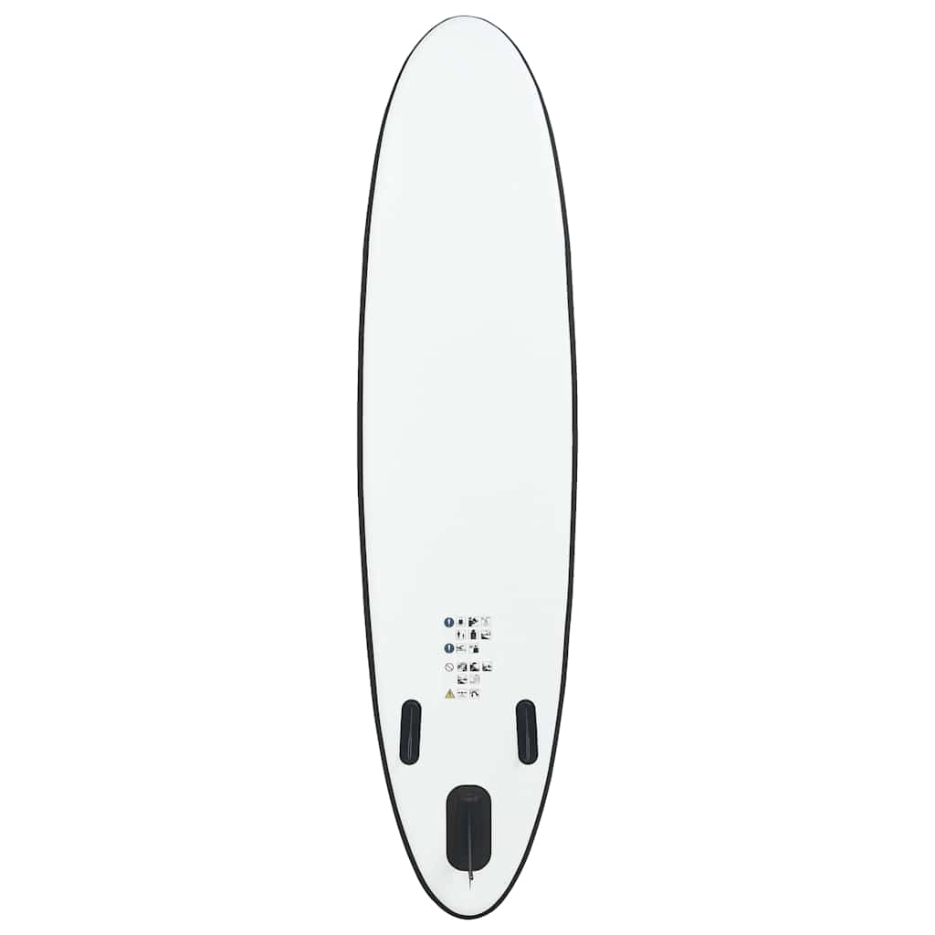 vidaXL Inflatable Stand Up Paddle Board Set Black and White 4