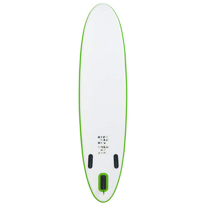 vidaXL Inflatable Stand Up Paddle Board Set Green and White 3