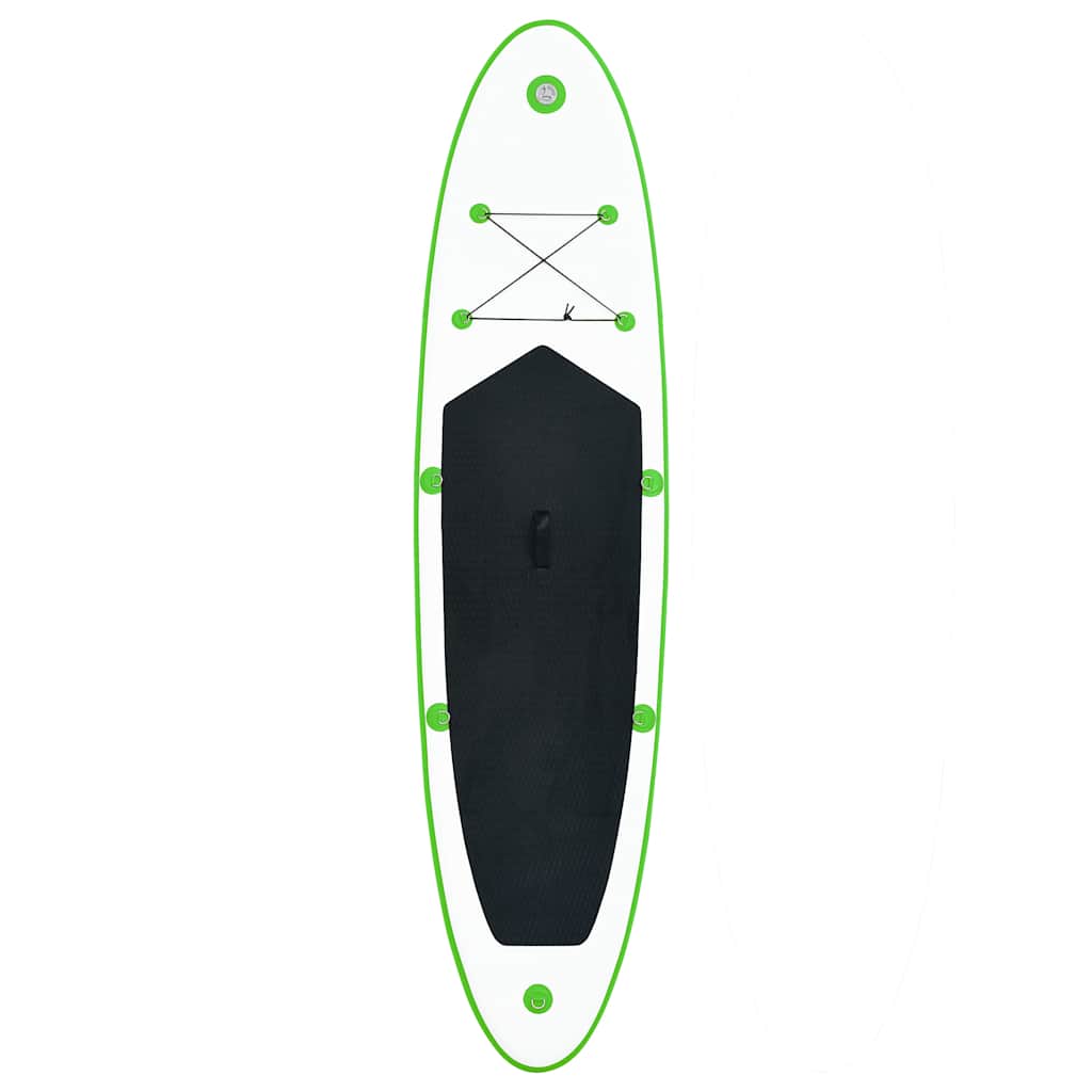 vidaXL Inflatable Stand Up Paddle Board Set Green and White 4