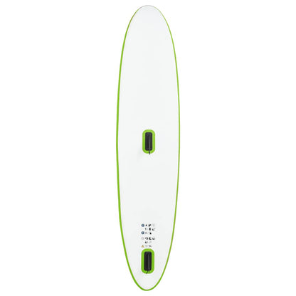 vidaXL Inflatable Stand Up Paddleboard with Sail Set Green and White 6