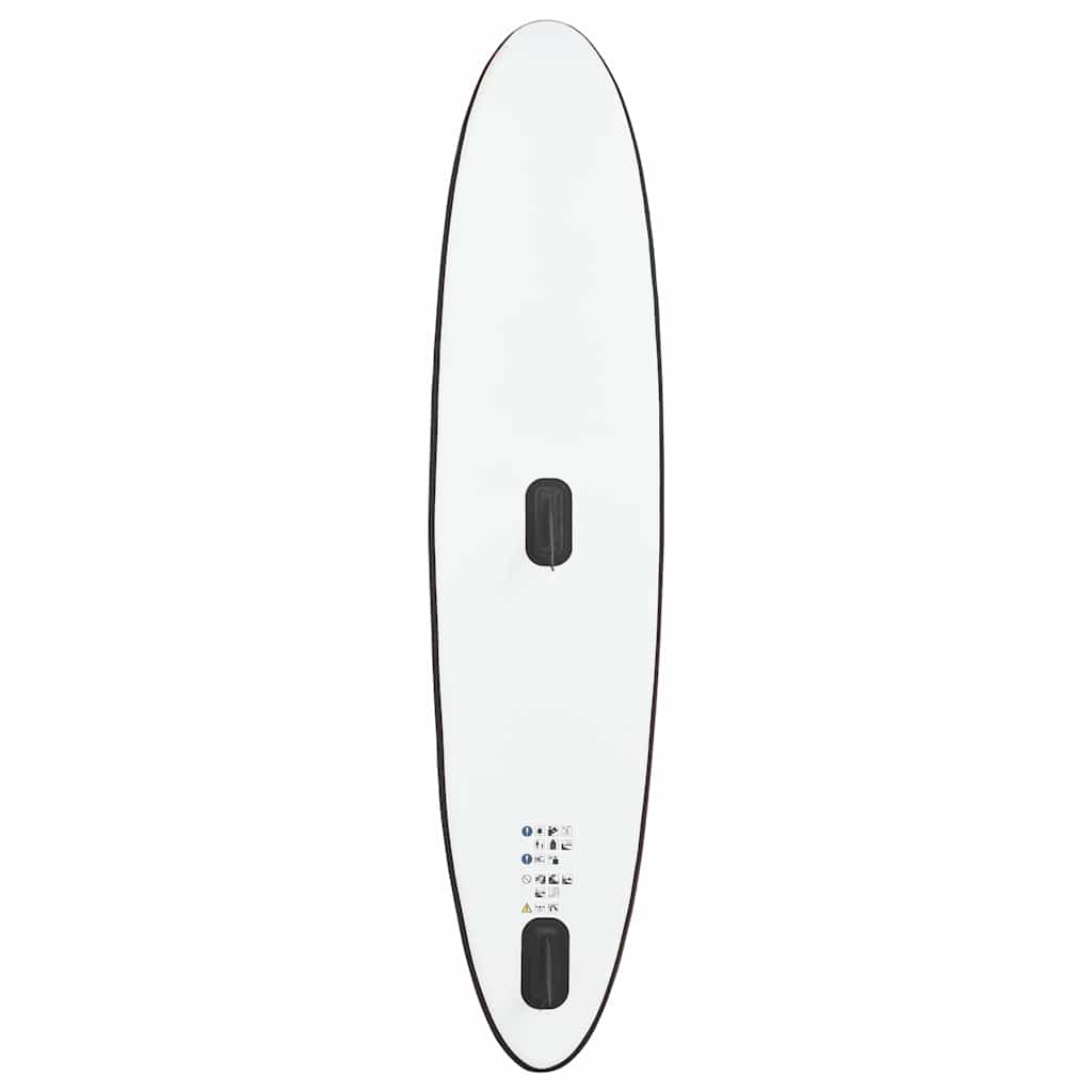 vidaXL Inflatable Stand Up Paddleboard with Sail Set Black and White 6