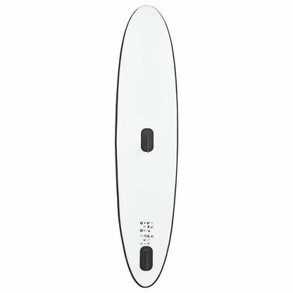vidaXL Inflatable Stand Up Paddleboard with Sail Set Black and White 6