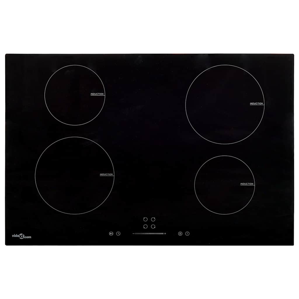 vidaXL Induction Hob with 4 Burners Touch Control Glass 77 cm 7000 W 1