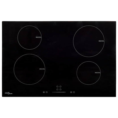vidaXL Induction Hob with 4 Burners Touch Control Glass 77 cm 7000 W 1
